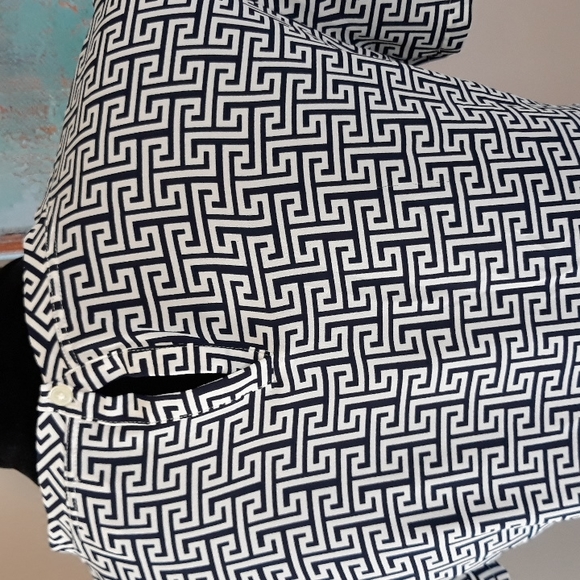 Ann Taylor Loft/ Blue/ White / Print/  Blouse - Picture 10 of 13